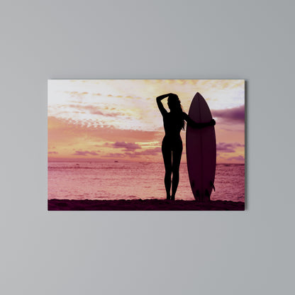 SUNSET SURF SPIRIT Horizontal Canvas Print