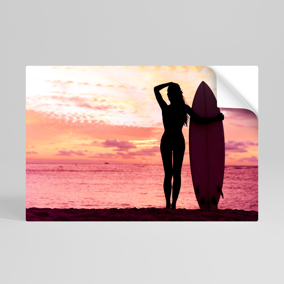 SUNSET SURF SPIRIT Självhäftande Horisontell Poster