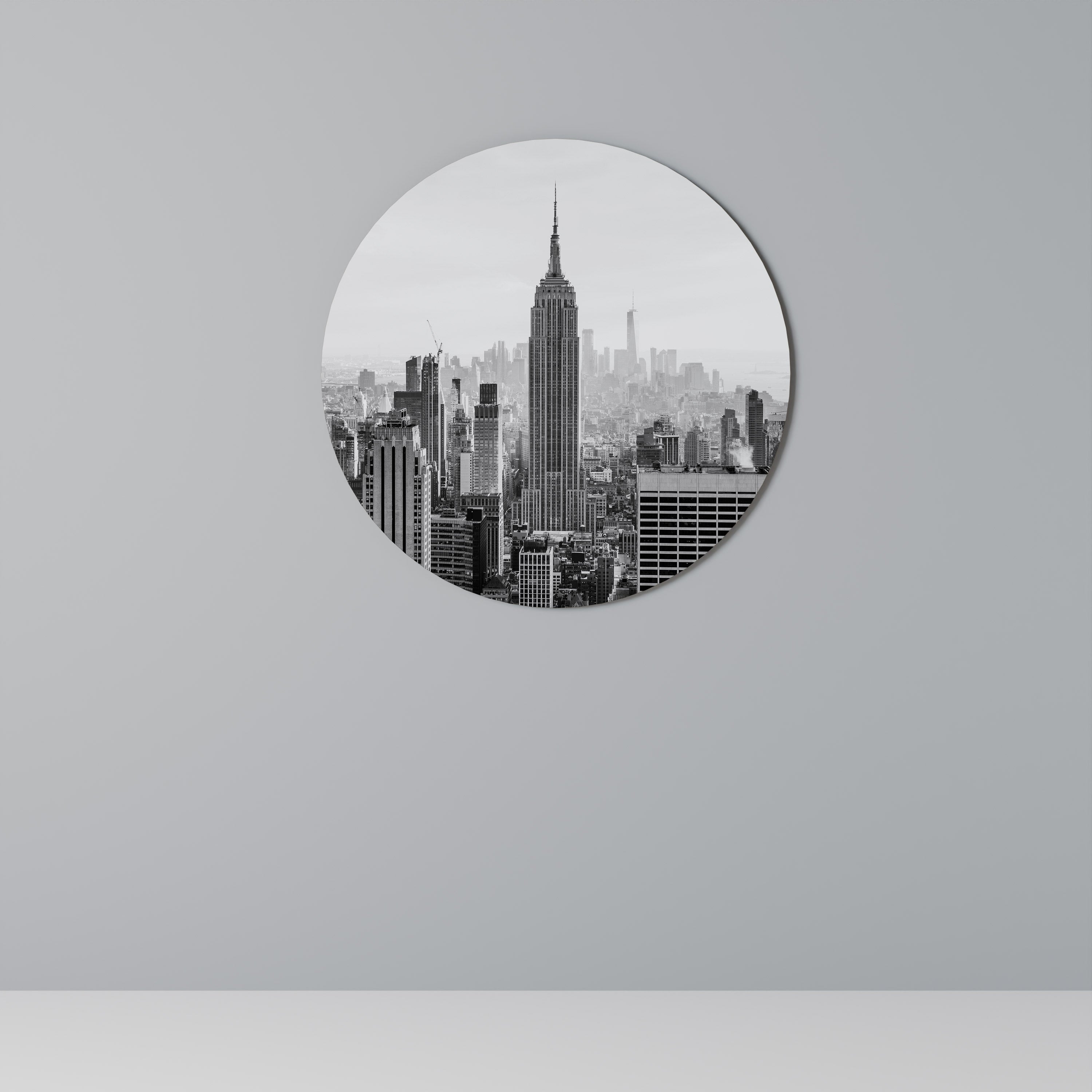 EMPIRE STATE BYGGNADEN Rund Väggkonst