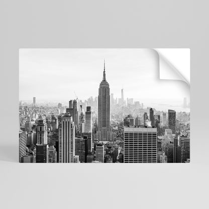 EMPIRE STATE BUILDING horisontell affisch med självhäftande text