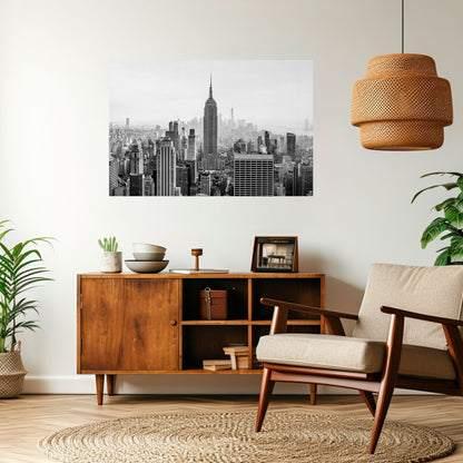 EMPIRE STATE BUILDING horisontell affisch med självhäftande text