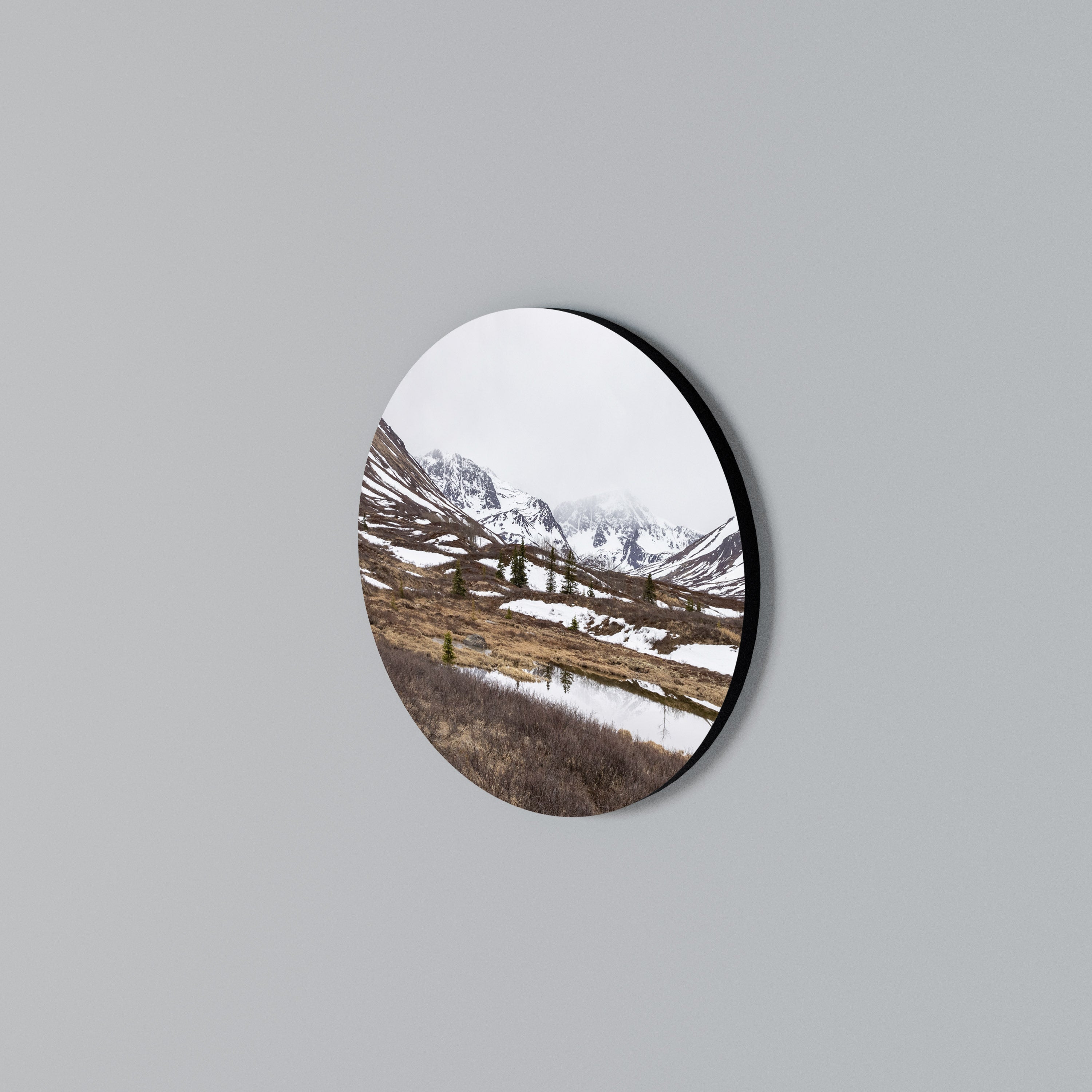 ECHOES OF WINTER Rund väggdekor