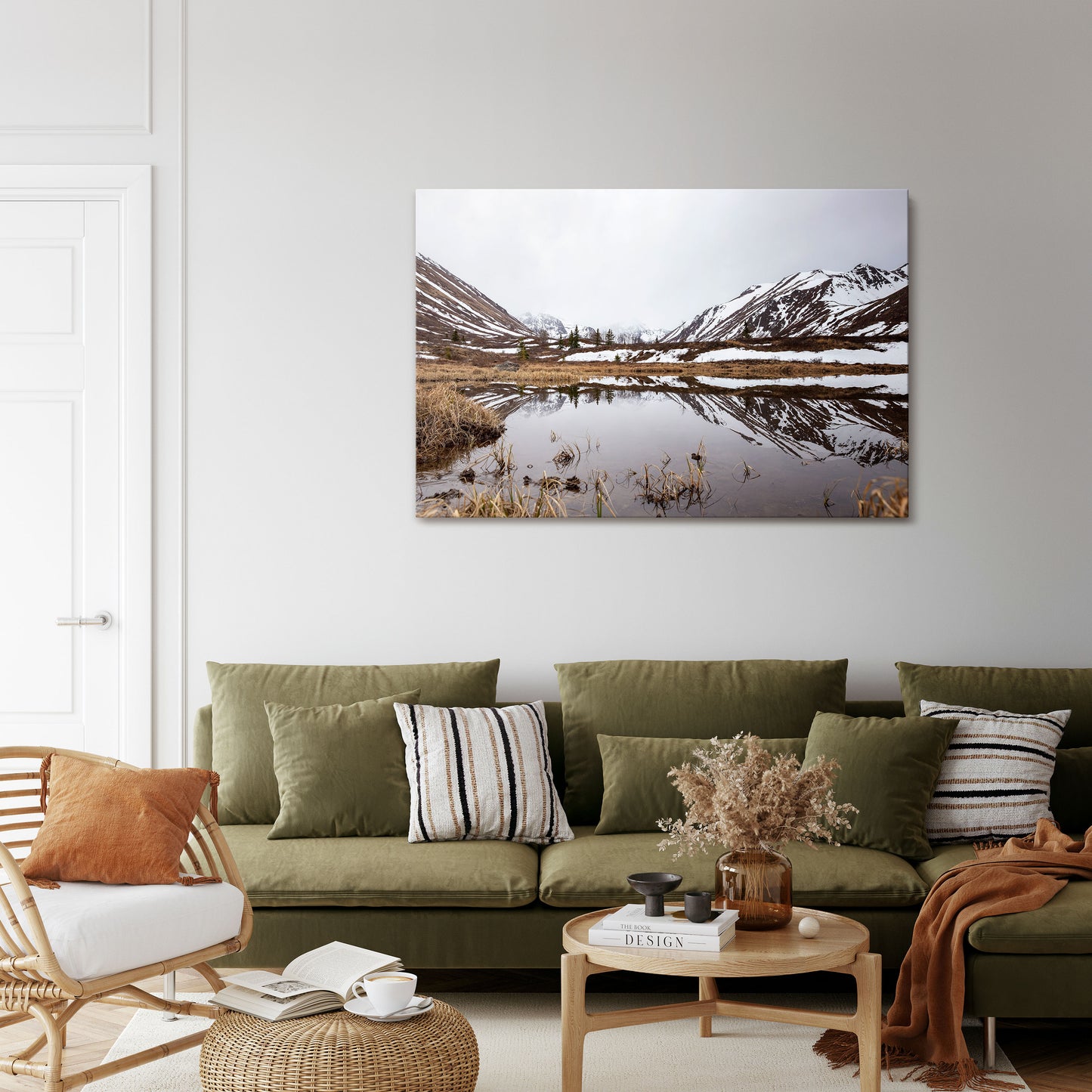 SNOW-KISSED REFLECTIONS Horizontal Canvas Print