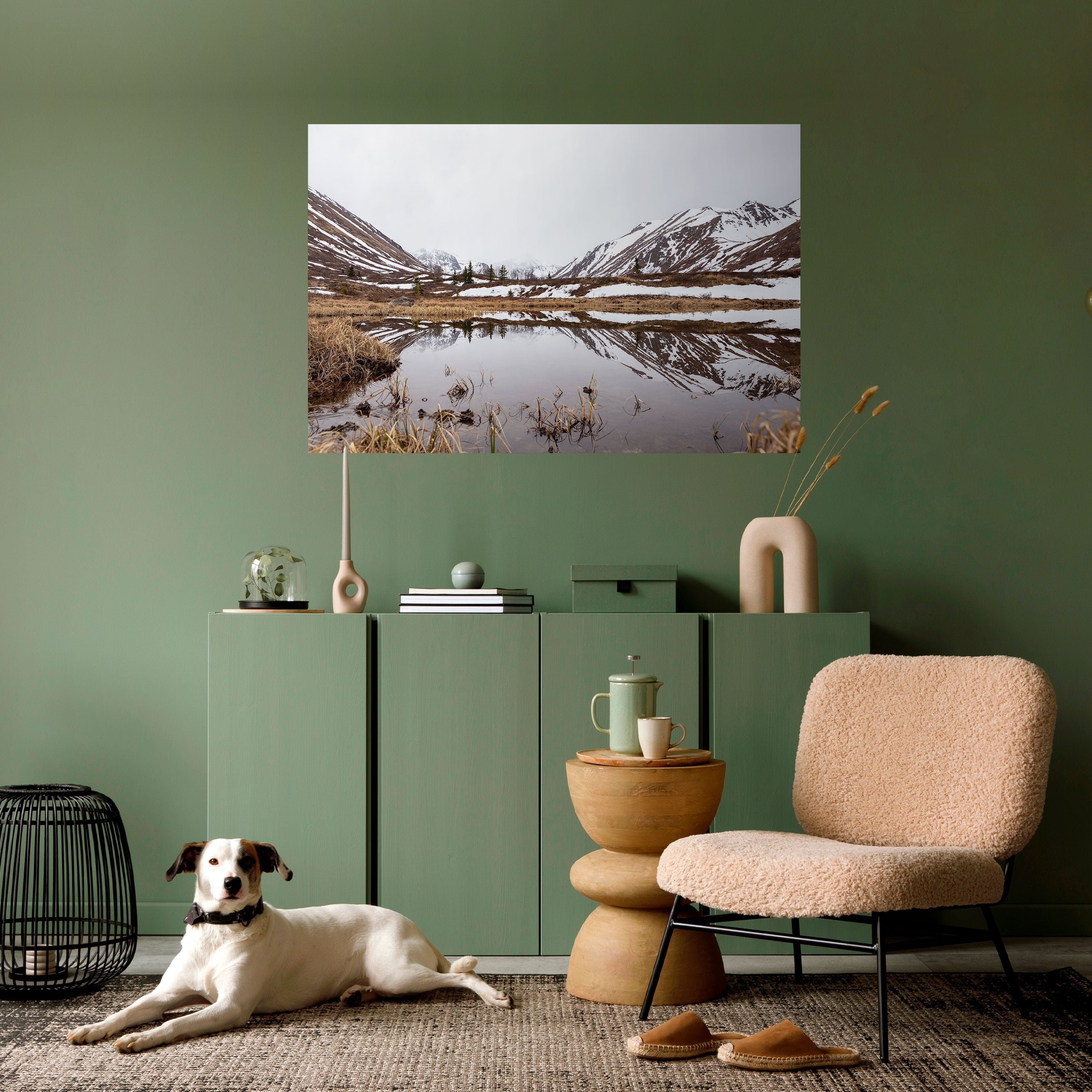 SNÖKYSSADE REFLEKTIONER Dra av och klistra horisontell poster