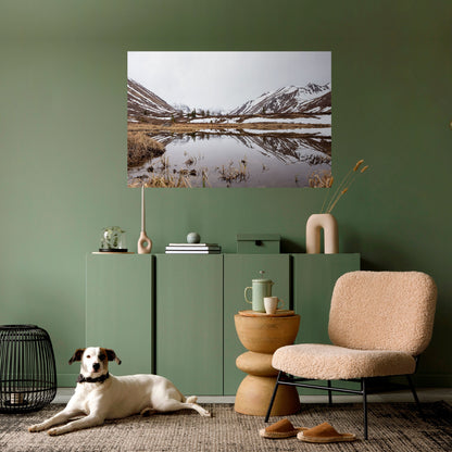 SNÖKYSSADE REFLEKTIONER Dra av och klistra horisontell poster