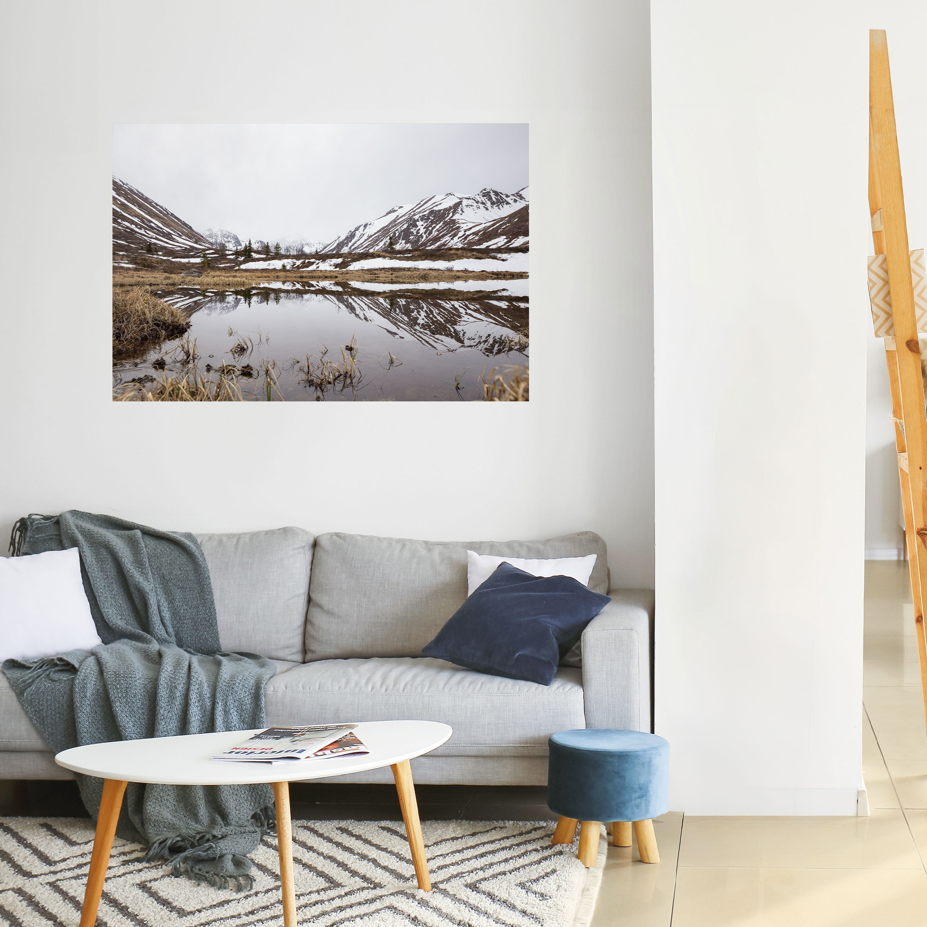 SNÖKYSSADE REFLEKTIONER Dra av och klistra horisontell poster