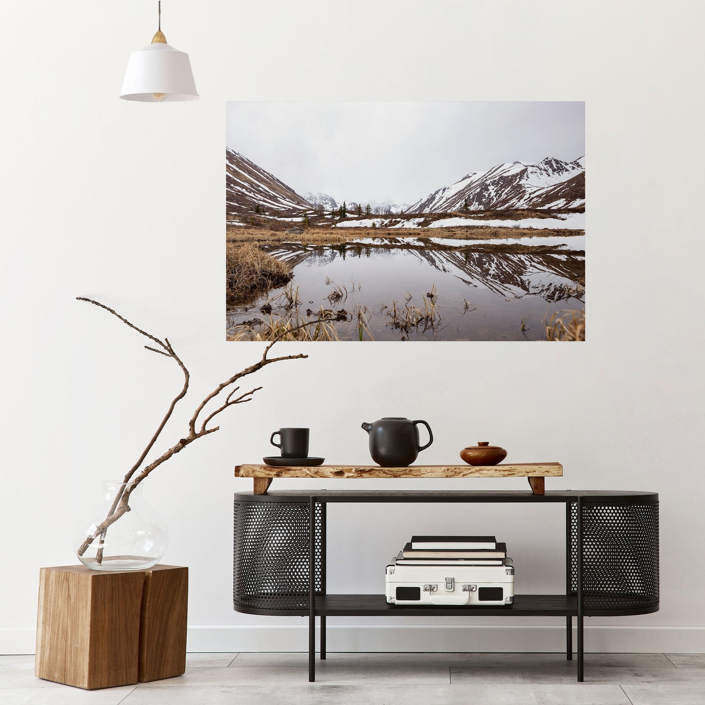 SNÖKYSSADE REFLEKTIONER Dra av och klistra horisontell poster