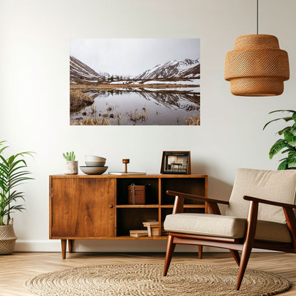 SNÖKYSSADE REFLEKTIONER Dra av och klistra horisontell poster