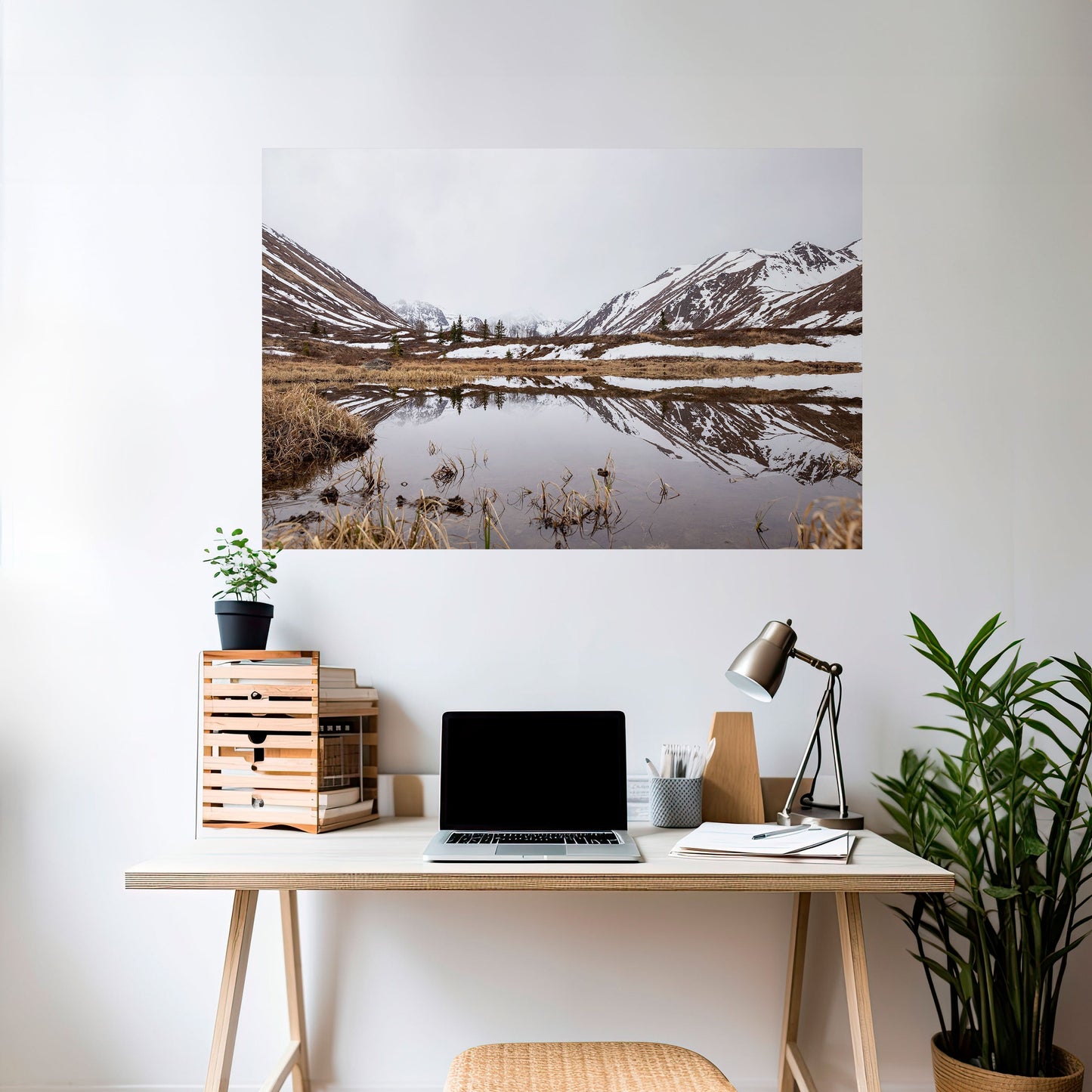 SNÖKYSSADE REFLEKTIONER Dra av och klistra horisontell poster