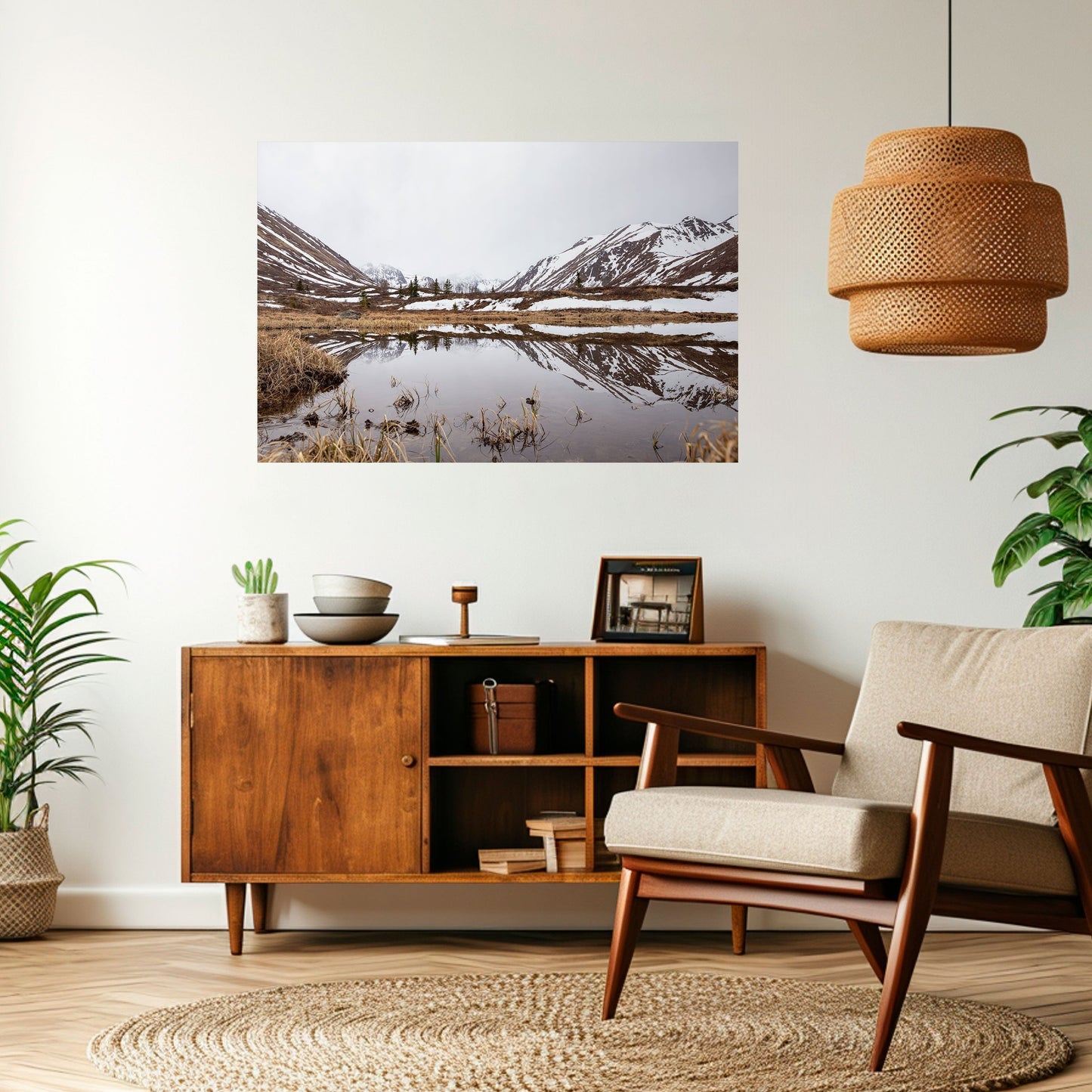 SNÖKYSSADE REFLEKTIONER Dra av och klistra horisontell poster