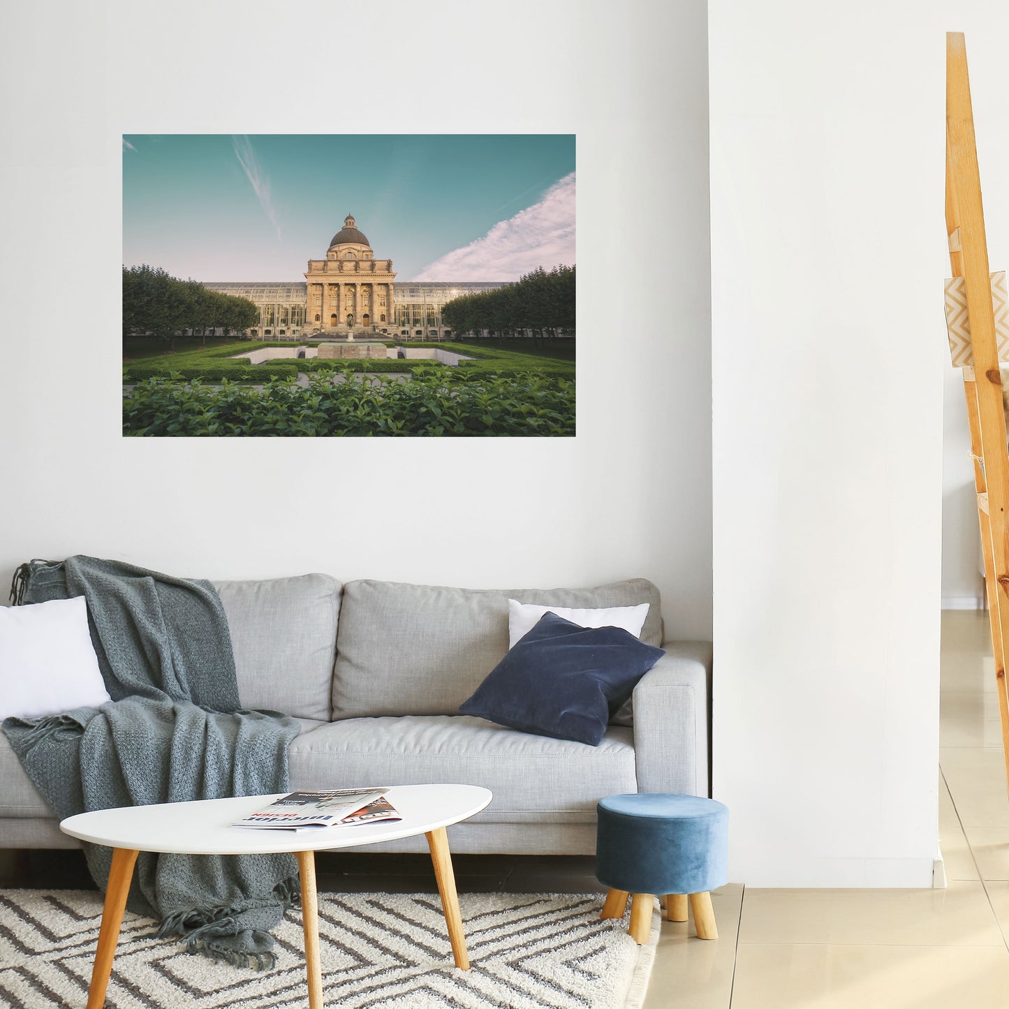 TRANQUIL PALACE VIEW Peel and Stick Horizontal Poster