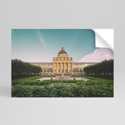 TRANQUIL PALACE VIEW Peel and Stick Horizontal Poster