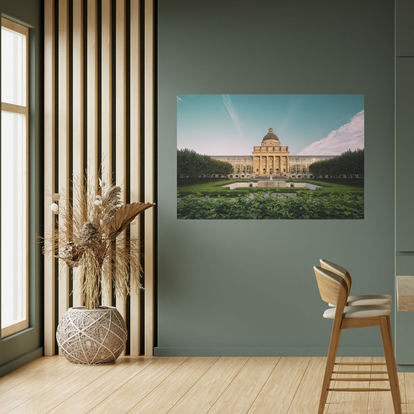 TRANQUIL PALACE VIEW Peel and Stick Horizontal Poster