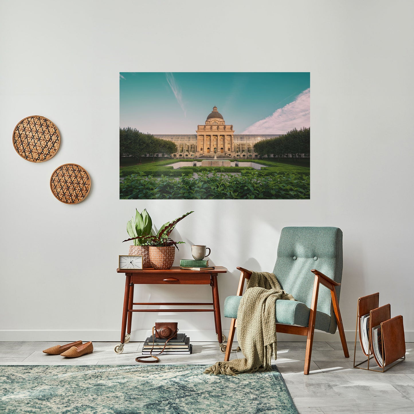 TRANQUIL PALACE VIEW Peel and Stick Horizontal Poster