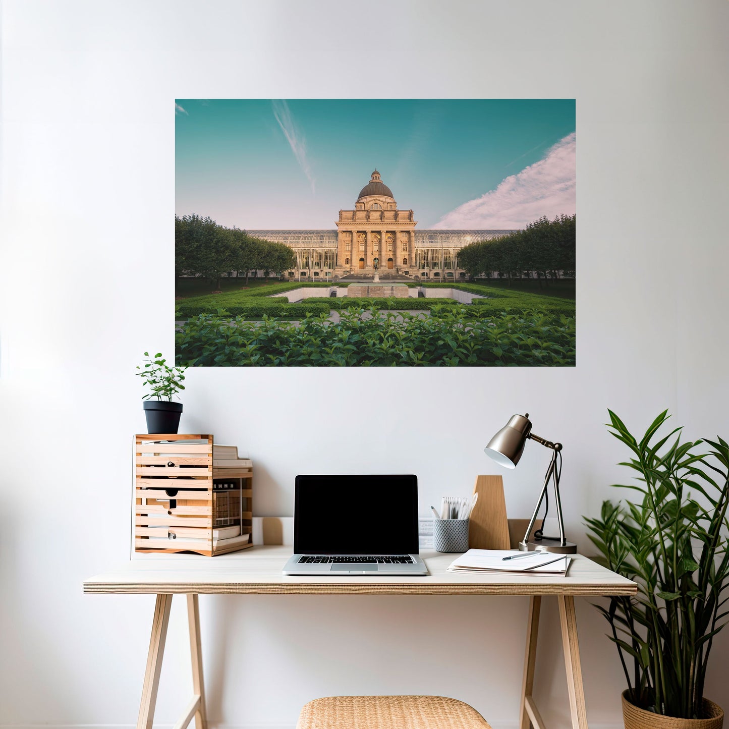 TRANQUIL PALACE VIEW Peel and Stick Horizontal Poster