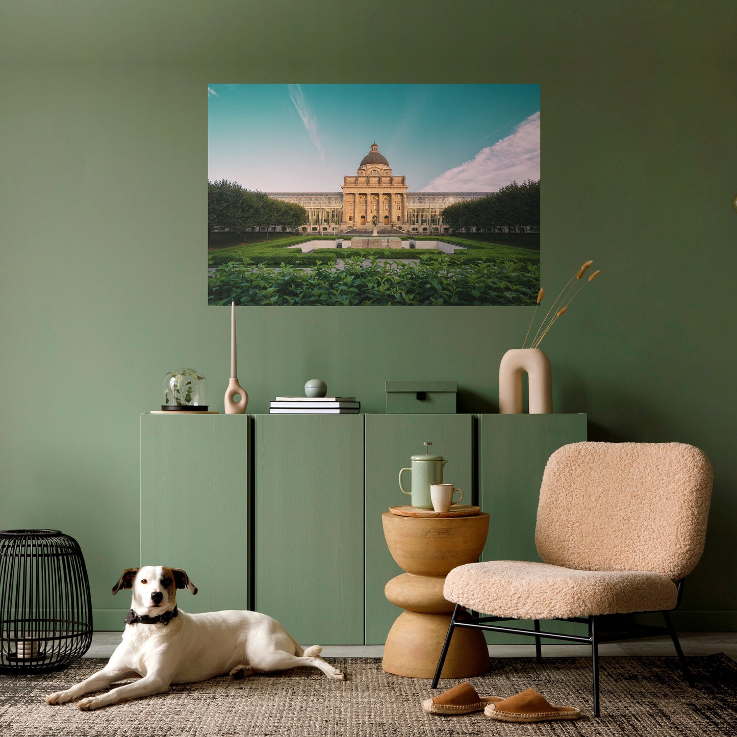 TRANQUIL PALACE VIEW Peel and Stick Horizontal Poster