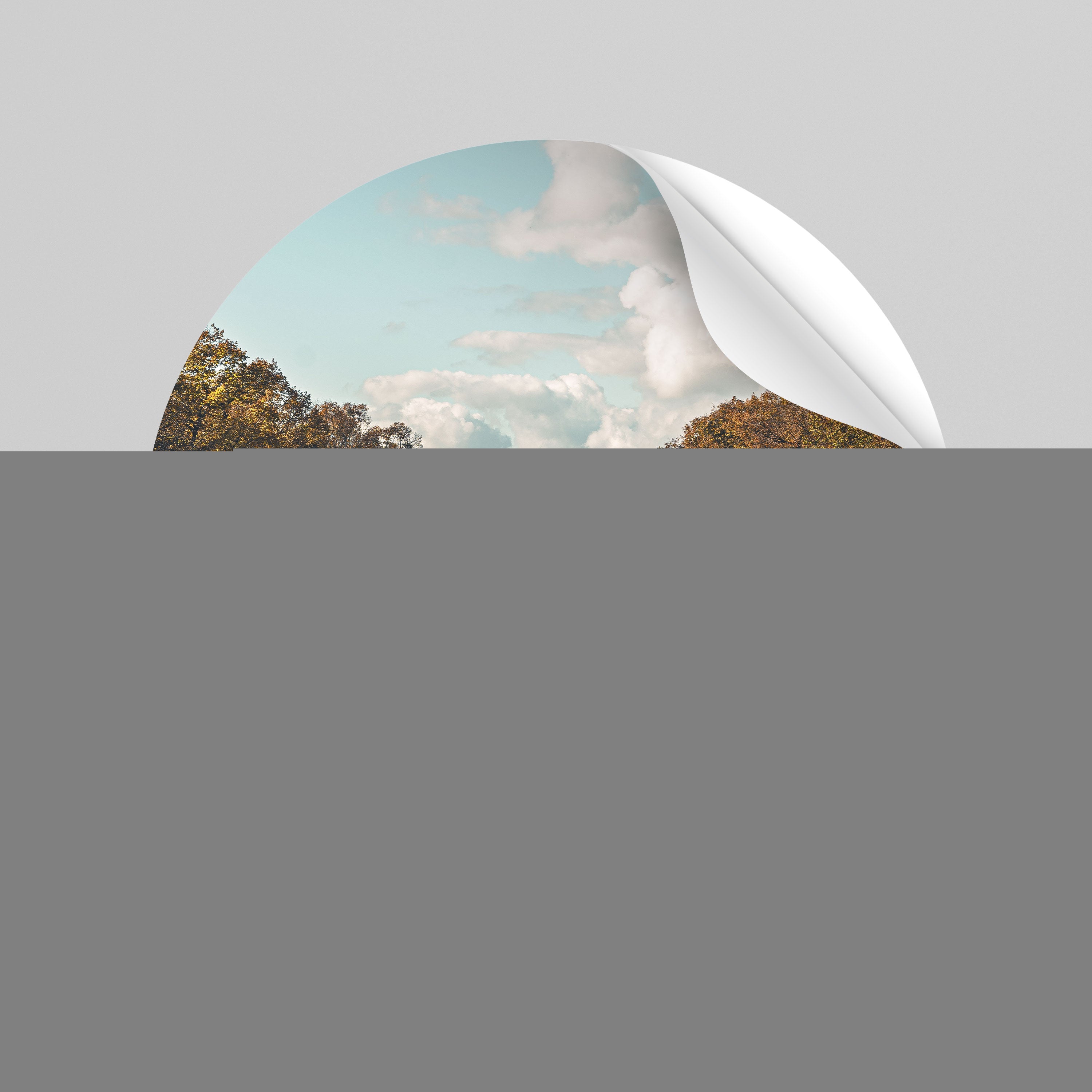 HARMONY IN STILLNESS Rund väggdekal