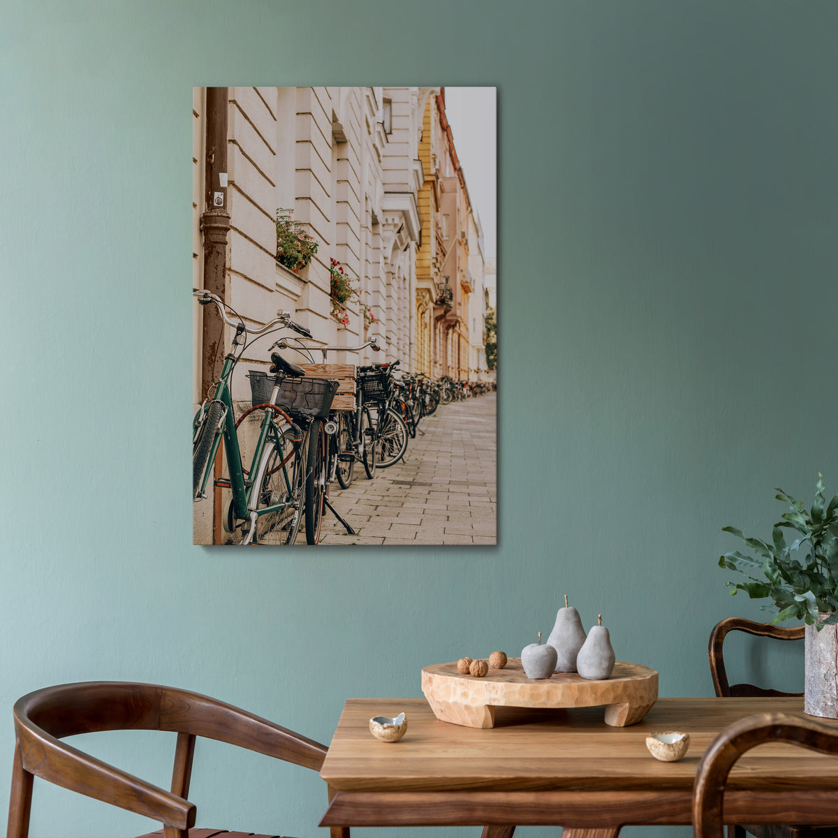 URBAN CYCLE HAVEN Vertical Canvas Print