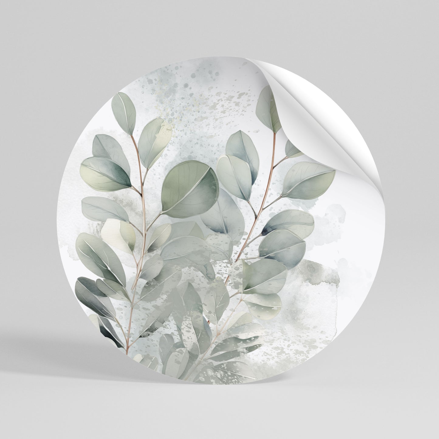 DELIGHTFUL EUCALYPTUS Rund väggdekal
