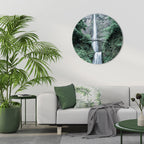 MYSTICAL WATERSCAPE BRIDGE Round Wall Art