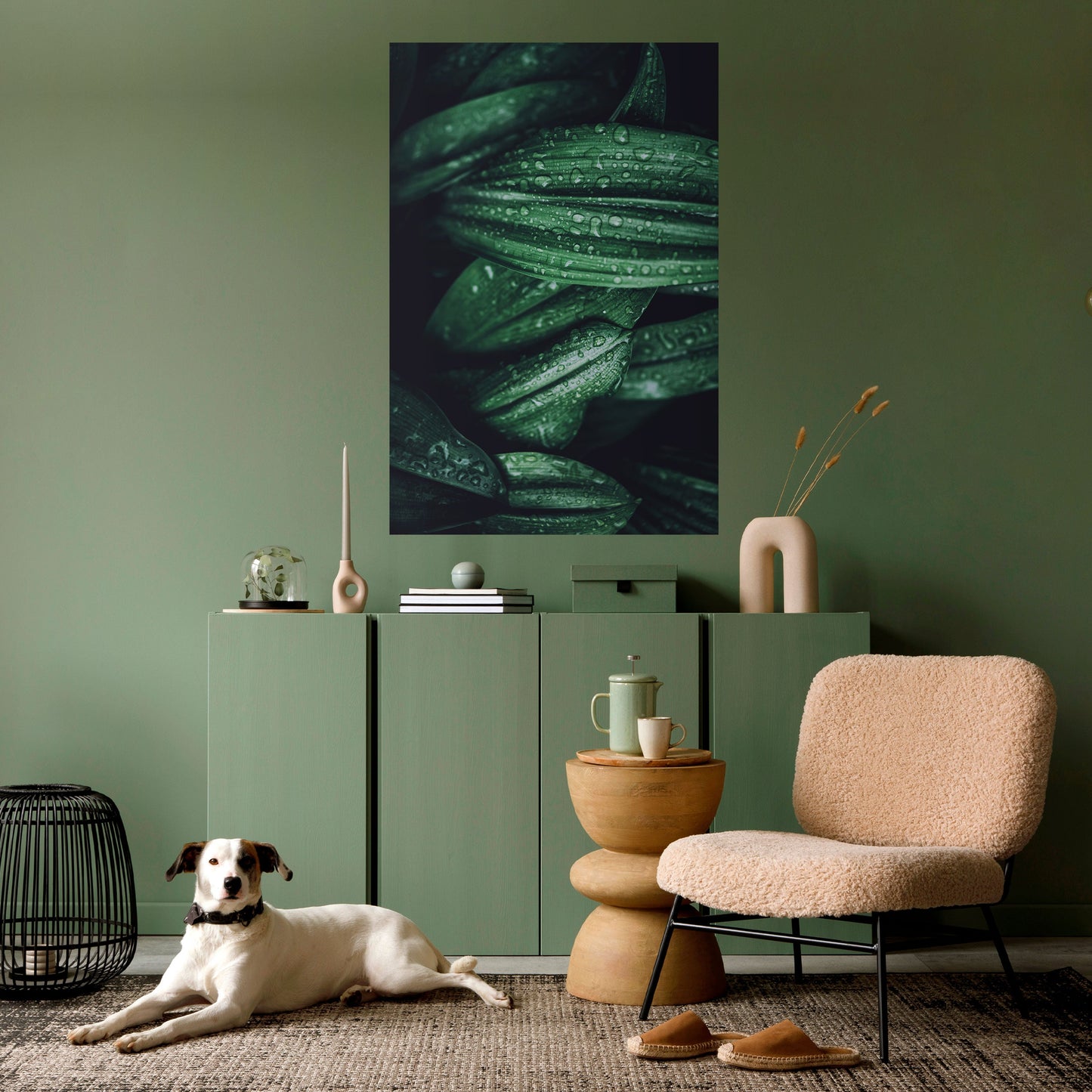 LUSH DROPLET DANCE Vertikal affisch med självhäftande motiv