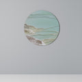 AQUAMARINE WHISPERS Round Wall Art