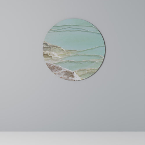 Rund väggdekoration med AKVAMARIN-VISKNINGAR