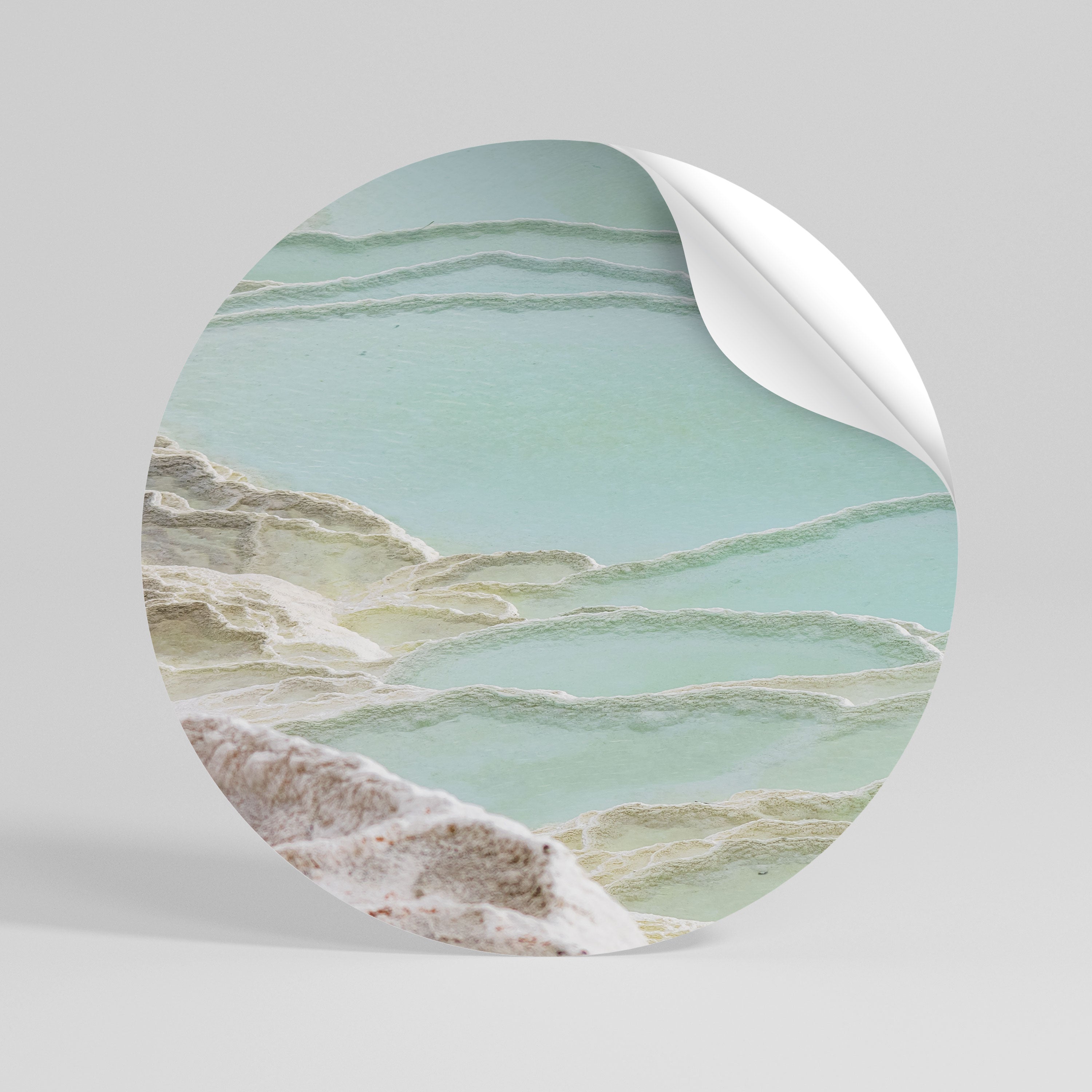 AQUAMARINE WHISPERS Rund väggdekal