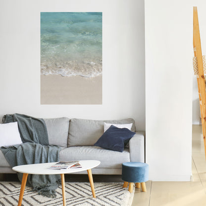 LUGN VID STRANDEN Vertikal poster med självhäftande text