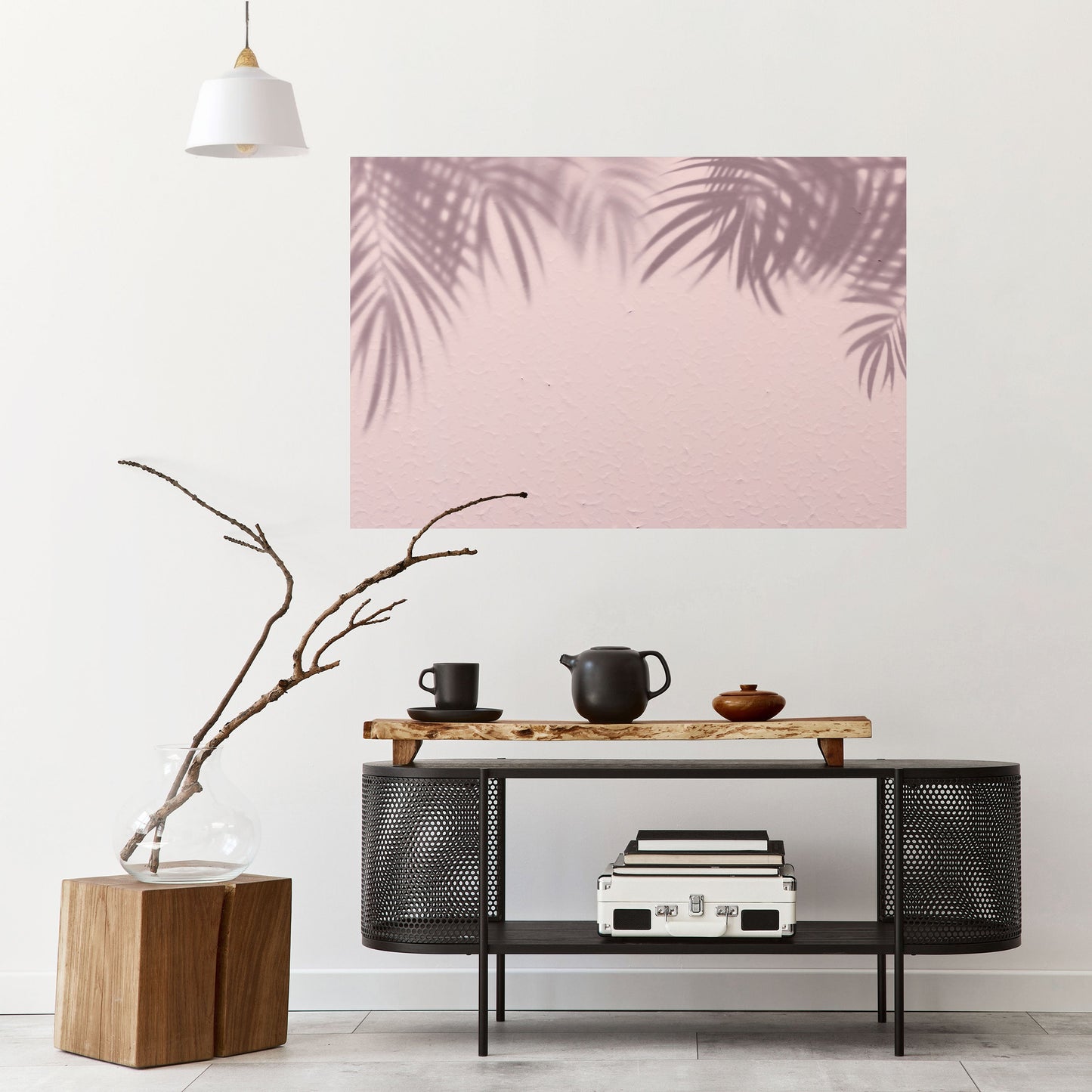 PALM SHADOWS DANCE Horisontell affisch med självhäftande motiv