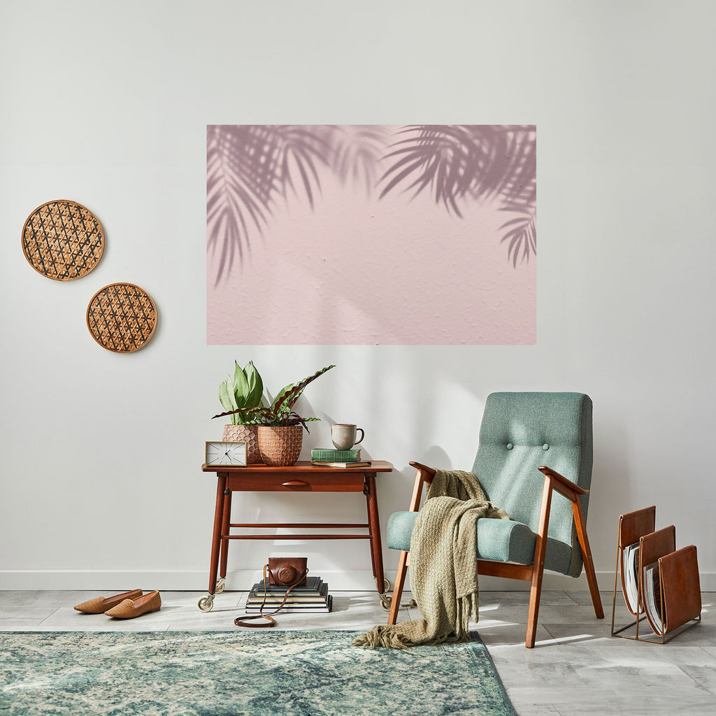 PALM SHADOWS DANCE Horisontell affisch med självhäftande motiv