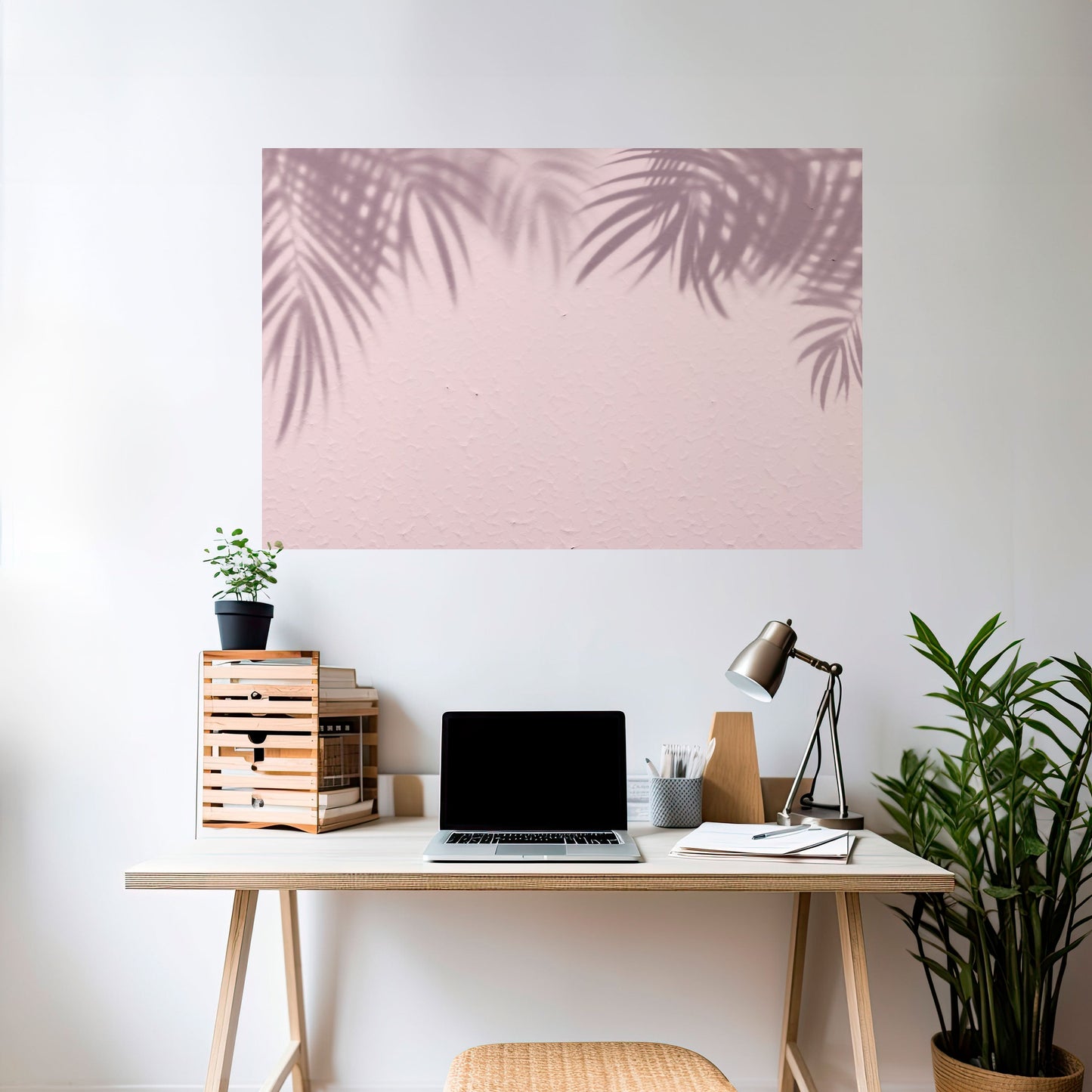 PALM SHADOWS DANCE Horisontell affisch med självhäftande motiv