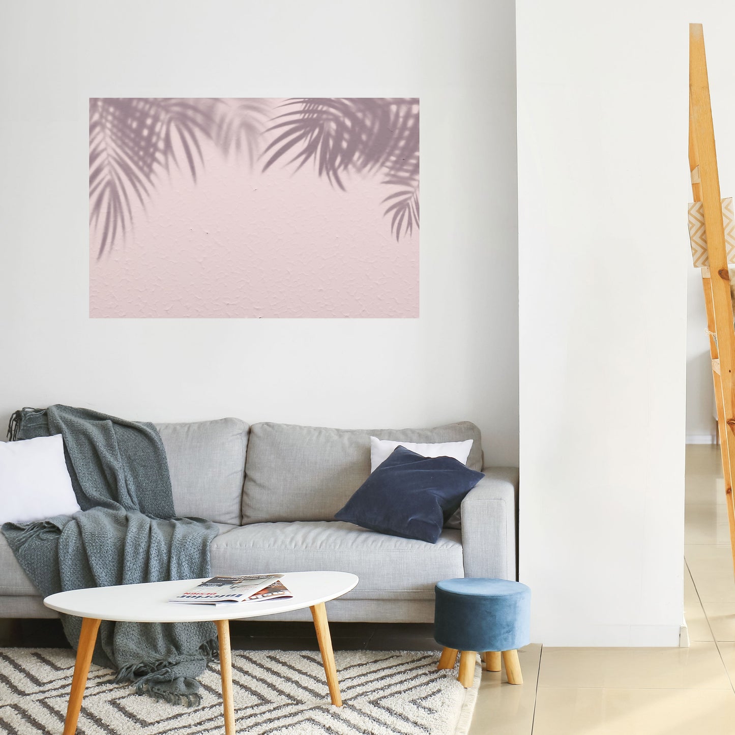 PALM SHADOWS DANCE Horisontell affisch med självhäftande motiv