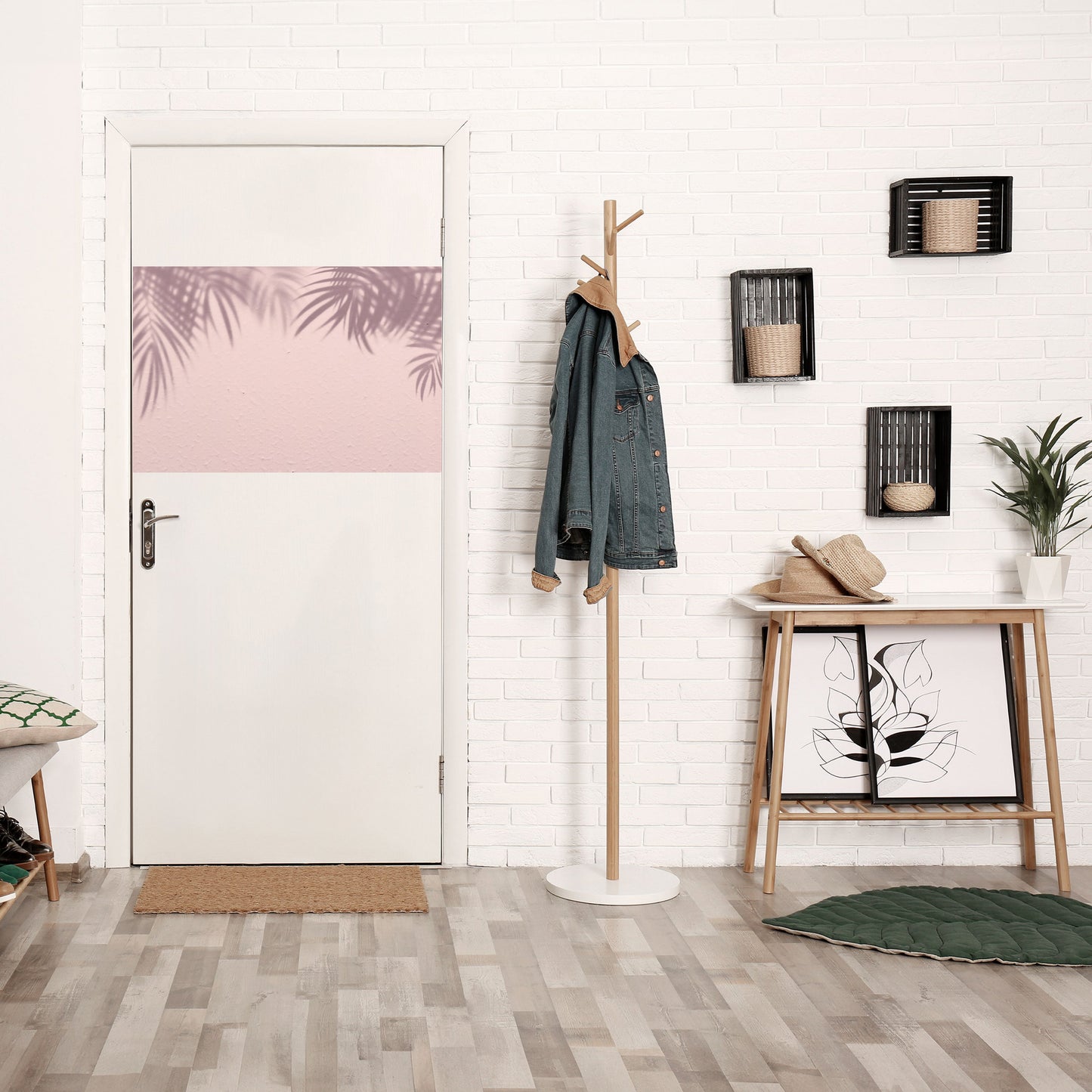 PALM SHADOWS DANCE Horisontell affisch med självhäftande motiv
