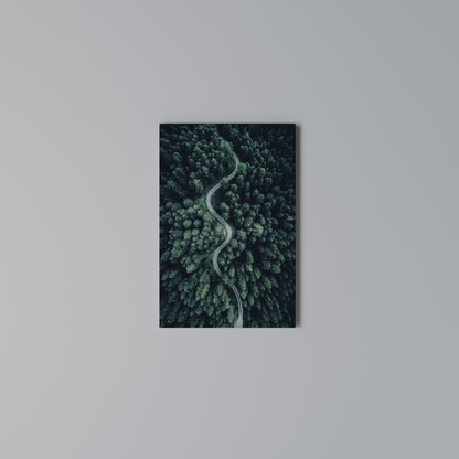 FORESTED SERPENTINE ROUTE Vertical Canvas Print