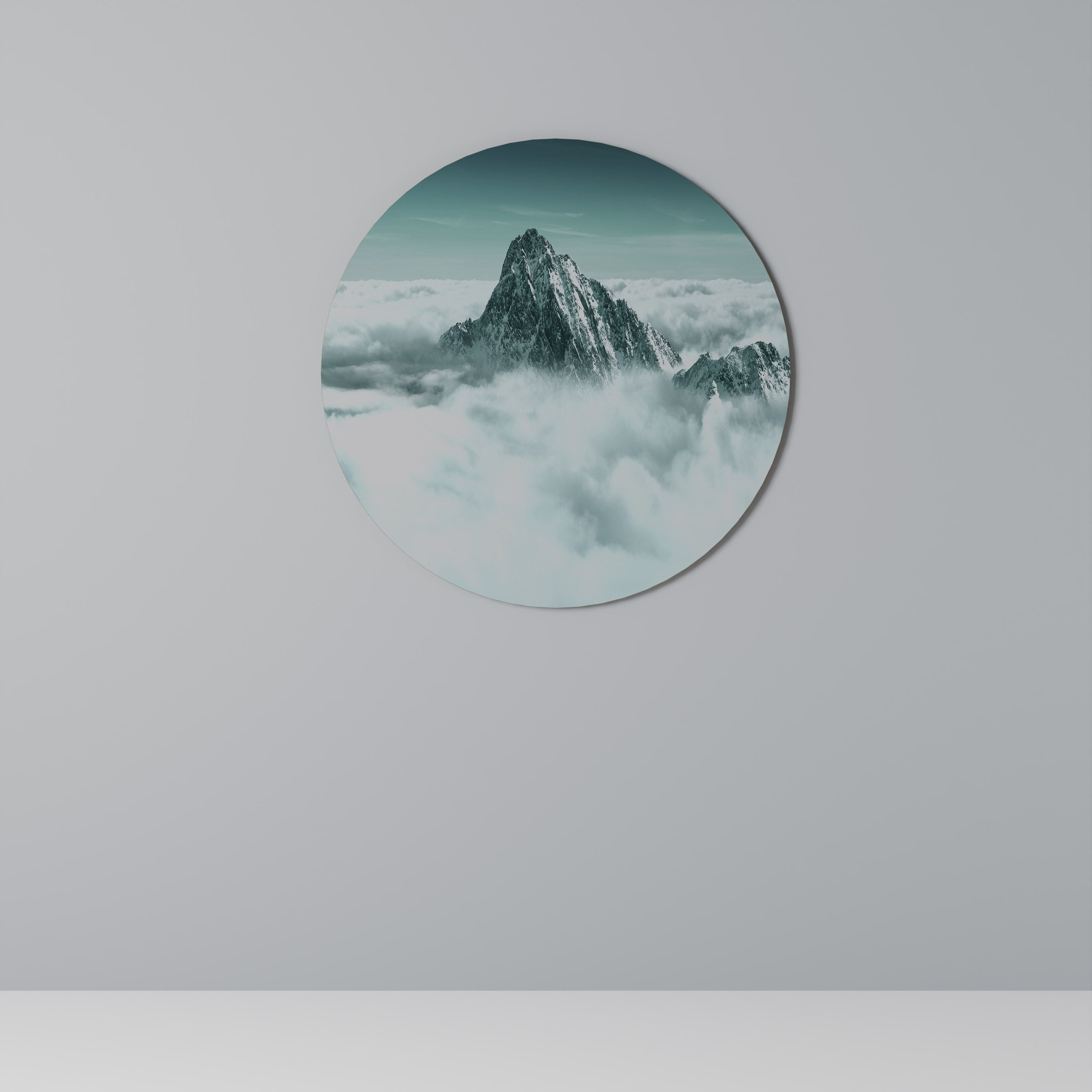 MOLNKYSSAD TOPP Rund Väggkonst