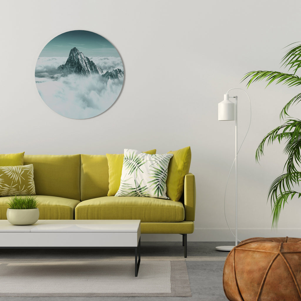 MOLNKYSSAD TOPP Rund Väggkonst