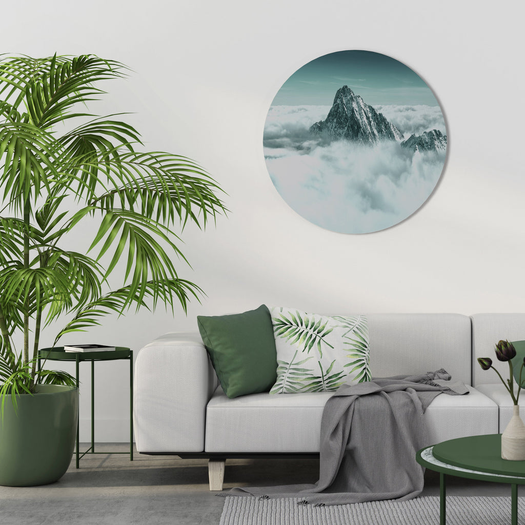 MOLNKYSSAD TOPP Rund Väggkonst