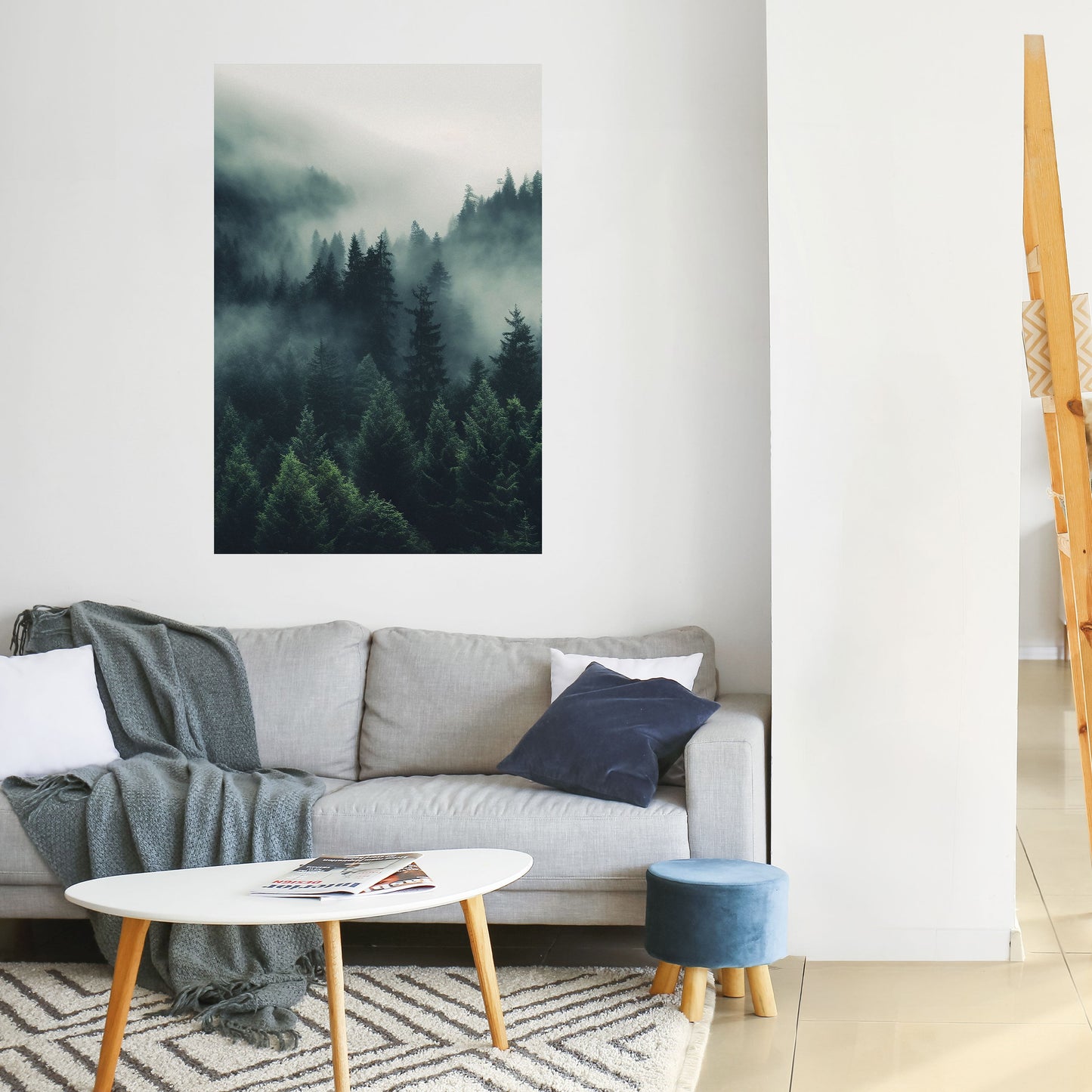 MYSTISKA SKOGSVISKNINGAR Vertikal poster med självhäftande klistermärke