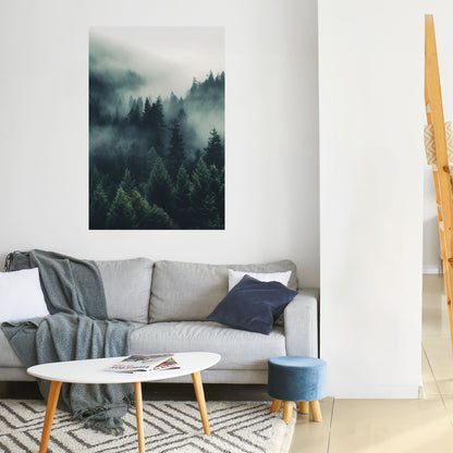 MYSTISKA SKOGSVISKNINGAR Vertikal poster med självhäftande klistermärke
