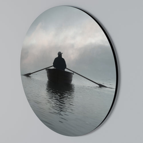SAIL INTO THE UNKNOWN Round Wall Art