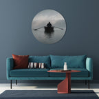 SAIL INTO THE UNKNOWN Round Wall Art