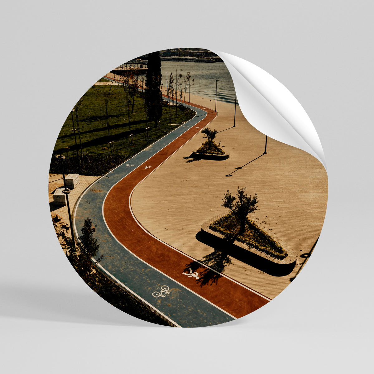 COLORS OF EXPLORATION Peel and Stick Round Sticker