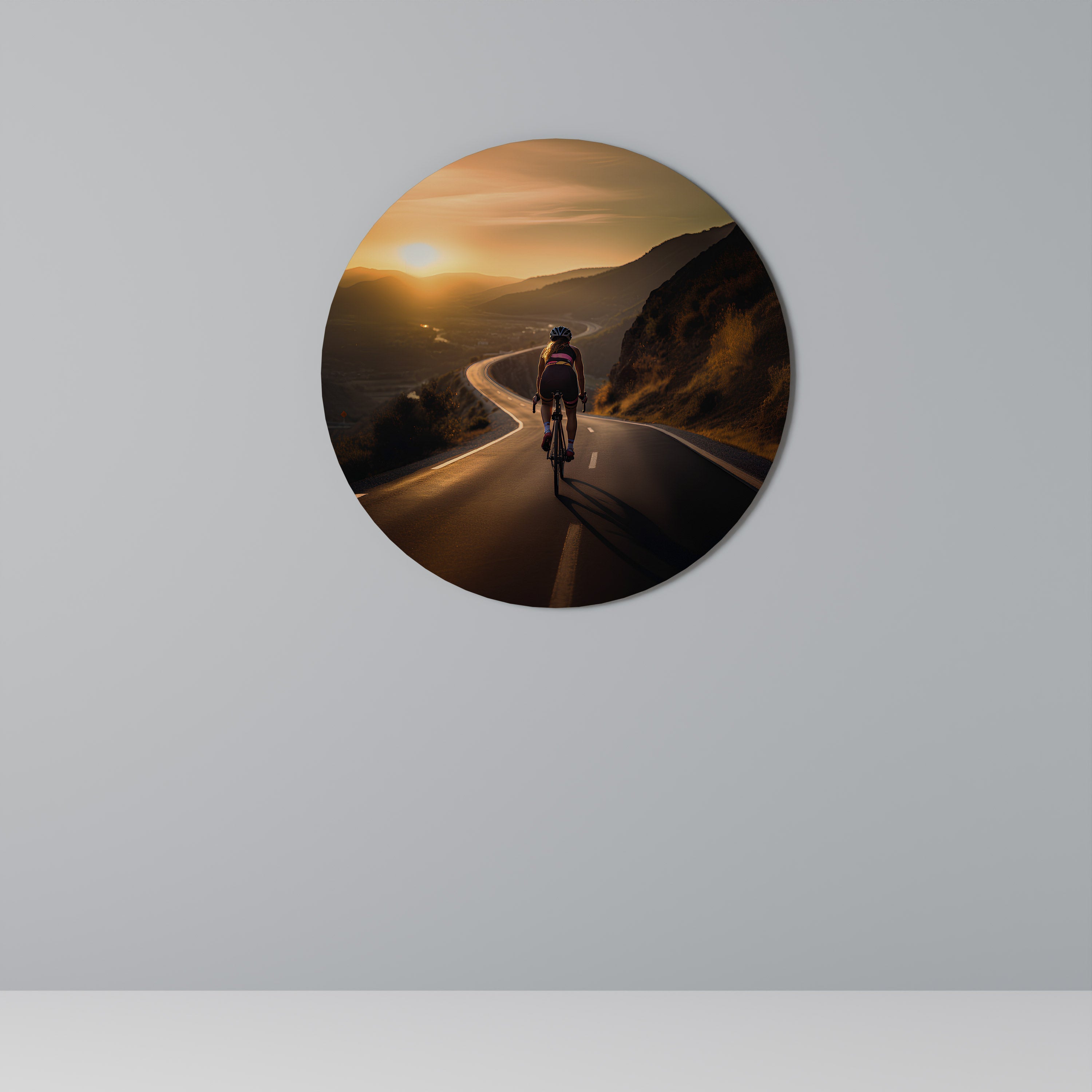 RIDE INTO GOLD Rund väggdekoration