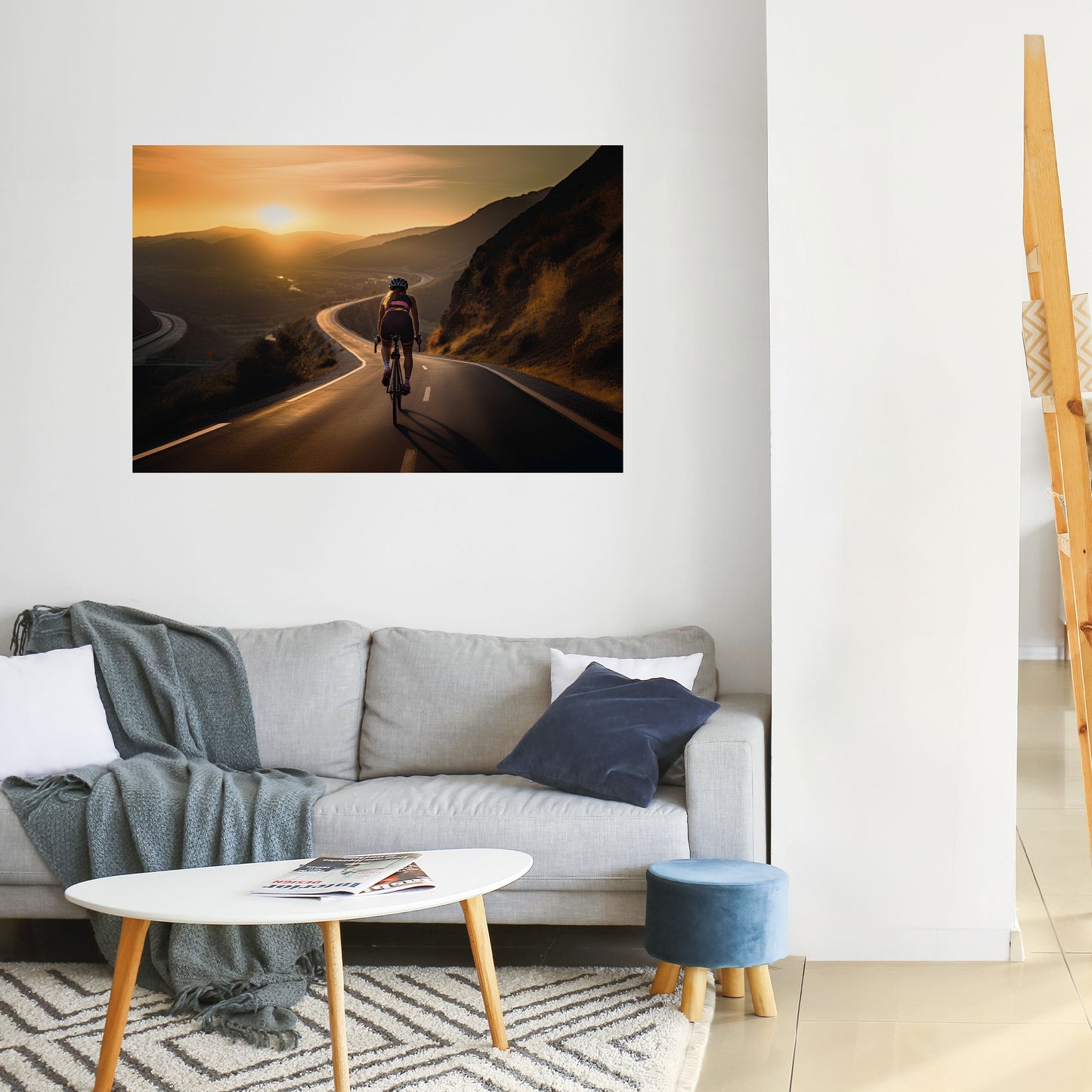 RIDE INTO GOLD Peel and Stick Horizontal Poster