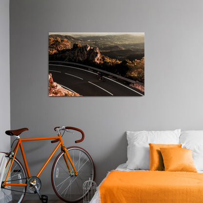 MOUNTAIN ROAD RIDE Horizontal Canvas Print