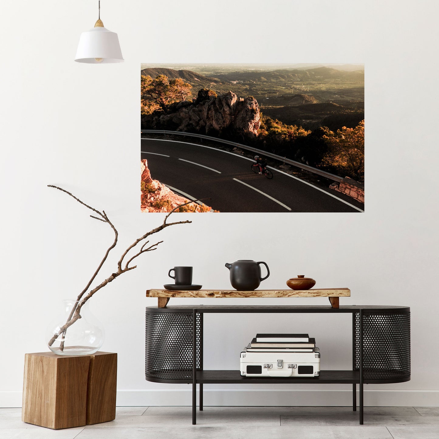 MOUNTAIN ROAD RIDE Peel and Stick Horizontal Poster