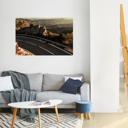 MOUNTAIN ROAD RIDE Peel and Stick Horizontal Poster
