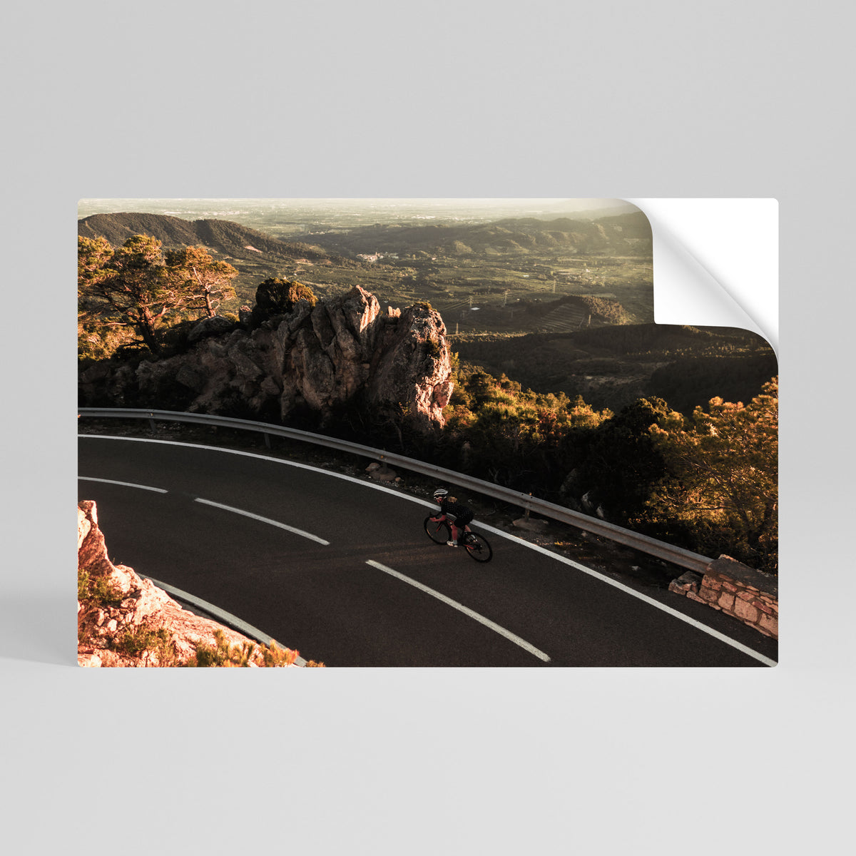MOUNTAIN ROAD RIDE Självhäftande Horisontell Poster