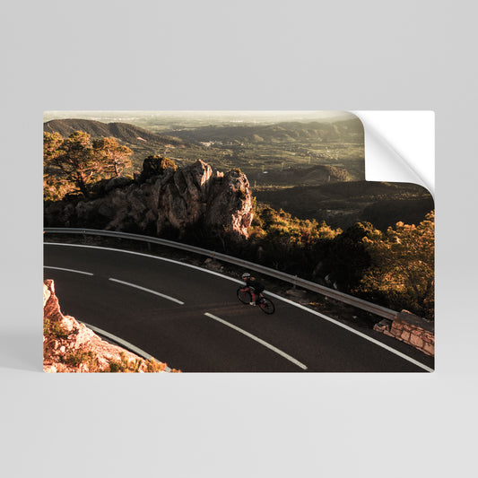 MOUNTAIN ROAD RIDE Självhäftande Horisontell Poster